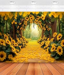 voordelige -Zonnebloemen Landschap Hangtapijt Muurdecoratie Groot Tapijt Muurschildering Decor Fotografie Achtergrond Dekentje Gordijn Thuis Slaapkamer Woonkamer Decoratie