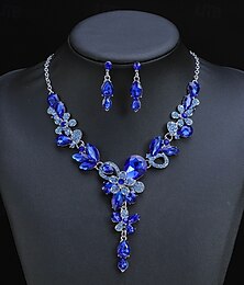economico -Set di orecchini 1 Set Lega Orecchini Collana Per donna Lusso Parure di gioielli Per Festival
