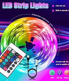 economico -atmosfera led 24 tasti app/telecomando a infrarossi striscia luminosa decorativa colorata adatta per illuminazione d'atmosfera di soggiorno e camera da letto