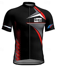 olcso -Férfi Biciklis ruházat Mértani Rövid ujjú Kerékpár Póló Dzsörzé 3 hátsó zsebbel Hegyi biciklizés Gyors szárítás Anatómiai tervezés Bélfonalszövet Légáteresztő Sport Fekete Sárga Kék Ruházat