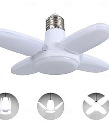 billiga -led garagelampor e27 28w 220v deformerbar fyrbladslampa 2800 lumen celling light för lagerverkstad fabrik