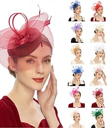 economico -Accessori per capelli Tulle Matrimonio Evento Elegante Matrimonio Con Colore Puro Copricapo Copricapo