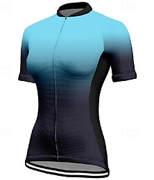 abordables -Mujer Maillot de Ciclismo Manga Corta Bicicleta Camiseta Maillot con 3 bolsillos traseros MTB Bicicleta Montaña Transpirable Secado rápido Diseño Anatómico Capilaridad Amarillo Rosa Rojo Degradado