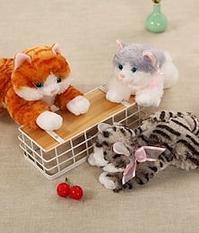 abordables -chat animatronique réaliste - fourrure douce au toucher &ronronnement - animal en peluche thérapeutique