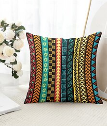 abordables -Housse de coussin décorative vintage ethnique 1PC Housse de coussin carrée douce pour chambre de salon Canapé Chaise