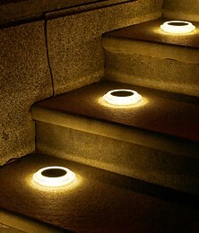 olcso -4db led napelemes kültéri lámpák földi lámpák spot táj lámpák 16 ledes napelemes korongos kerti földi ösvény lámpák ösvényhez udvar sétányhoz terasz pázsit világítás