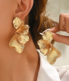 abordables -Femmes Boucles d'oreilles Classique Fleur Élégant Des boucles d'oreilles Bijoux Dorée Pour Mariage Soirée 1 Paire