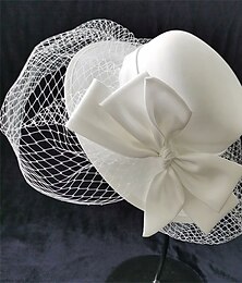 economico -Cappelli Cappello da Sole in Poliestere Festa di Vacanza Tea Party Corse di Cavalli Cocktail Elegante Vintage Carino con Pannocchia di Nastro Copricapo