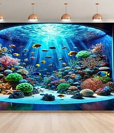 رخيصةأون -لوحة فنية لتصميم المناظر الطبيعية و تحت البحر مع جدارية معلقة كبيرة زينة جدارية خلفية صورة بطانية ستارة ديكور لمنزل غرفة نوم غرفة معيشة