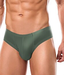economico -Per uomo 1 Pezzo Mutandine Base Mutandine Patchwork Poliestere Traspirante Morbido Confortevole Semplice Vita media Nero Bianco