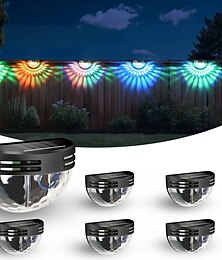 ieftine -4 buc. Aplique solare cu led pentru exterior, lumini de gard impermeabile, gard de grădină, iluminat de perete de curte, decorare