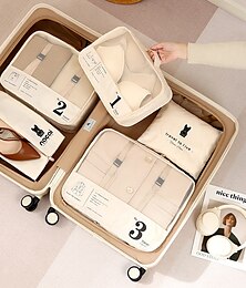 economico -"Set di 7 cubi di compressione per il viaggio, organizer per bagagli, borse per riporre vestiti e biancheria intima, set di custodie da viaggio per valigie e borse da viaggio