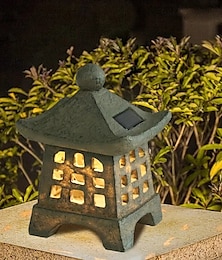 baratos -Luz Solar de Jardim Luz ao Ar Livre Luz de Poder Casa LED IP65 à Prova d'Água Luz de Resina ao Ar Livre para Decoração de Jardim Pátio 1X para Halloween