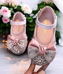 billige -jenteglittersløyfe mary jane sko - glitrende rhinestone leiligheter for fester og bryllup