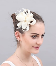 abordables -accessoire Imitation Lin Plumes Mariage Soirée Élégant Mariage Avec Plume Casque Couvre-chef
