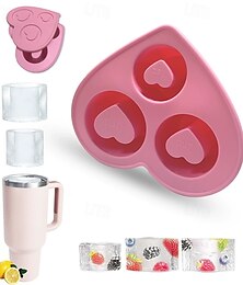 economico -vaschette per cubetti di ghiaccio tazze stampi per cubetti di ghiaccio in silicone a forma di cuore cavo con coperchi