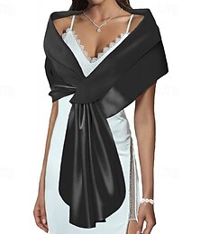 abordables -Estolas de Señora Elegante Sin Mangas Poliéster Velos de Boda Con Color Puro Para Fiesta Primavera verano
