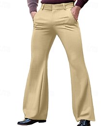 お買い得  -レトリ／ヴィンテージ 1970年代 ズボン ベルボトムパンツ ヒッピー ディスコ 純色 男性用 ハロウィーン カーニバル パーティー 日常着 プライドパレード 成人 パンツ 春夏