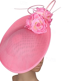 abordables -accessoire Imitation Lin Mariage Soirée Élégant Mariage Avec Fleur Casque Couvre-chef
