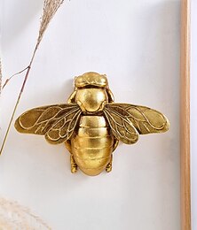 abordables -Décoration d'intérieur en résine dorée en forme d'abeille/libellule, décoration murale à collectionner pour les amateurs d'insectes, cadre photo artisanal, accessoire de décoration d'insectes pour les