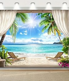 voordelige -Landschap Oceaan Strand Hangende Wandtapijt Muurdecor Grote Wandtapijt Muurdecor Fotografie Achtergrond Deken Gordijn Thuis Slaapkamer Woonkamer Decoratie