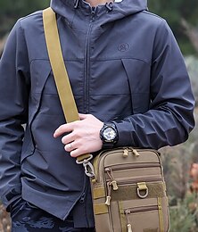 halpa -miesten monitoiminen digitaalinen naamiointi olkalaukku useilla taskuilla - taktinen tyyli ulkoilun harrastajille vaellukseen, matkustamiseen ja päivittäiseen käyttöön valkoinen musta vihreä