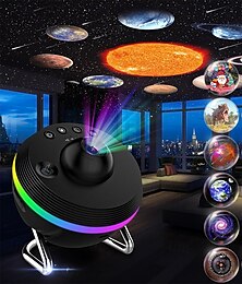 お買い得  -流星プロジェクター LED デコ ナイトライト ギャラクシープロジェクター 360° プラネタリウム ナイトライト ランプ 天井 宇宙 星空プロジェクター ライトストリップ付き 流星 子供部屋 誕生日 クリスマス ギフト
