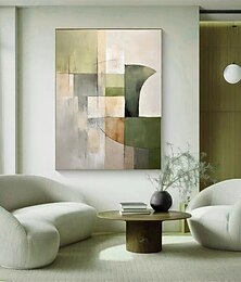 abordables -Gran pintura blanca, verde y gris, pintura abstracta con textura 3D hecha a mano, pintura al óleo moderna pintada a mano, arte de pared moderno, decoración, pinturas artísticas