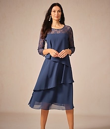 economico -Per donna Vestito longuette Abito di pizzo Vestito da festa Abito da cocktail Abito da ospite di nozze Di tendenza Festa Moderno Da mare Invitati del matrimonio Cocktail party Standard Colore puro