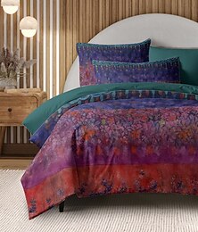 economico -Set di copripiumino etnico 100% cotone biancheria da letto morbida e traspirante con fiori copripiumino leggero e resistente comodo per tutte le stagioni facile da mantenere