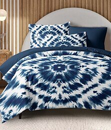 economico -Copertura di piumone tie dye mandala set di biancheria da letto di dimensioni complete copertura per copriletto morbida e leggera con 2 federe per estate e primavera