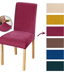 abordables -Housses de chaise de salle à manger, housses de chaise de cuisine extensibles, housses de chaise de salle à manger amovibles et lavables pour la maison, l'hôtel, le banquet