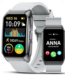 economico -Orologio Smart Cardica da Uomo Monitor della Glicemia Bluetooth Chiamata Pressione Sanguigna Frequenza Cardiaca IP68
