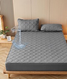 preiswerte -Queen Voll König Schutzbettbezug Wasserdichter Matratzenschoner Gequiltete Fitted Matratzenauflage Bettprotektor Matratzenbezug mit Gummiband Dickere Urin-dichte