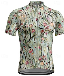 baratos -Homens Camisa para Ciclismo Manga Curta Moto Camiseta Camisa / Roupas Para Esporte com 3 bolsos traseiros Ciclismo de Montanha Respirável Secagem Rápida Design Anatômico Capilaridade Verde Esportes