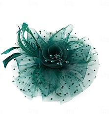 abordables -accessoire Tulle Plumes Mariage Soirée Élégant Mariage Avec Plume Casque Couvre-chef