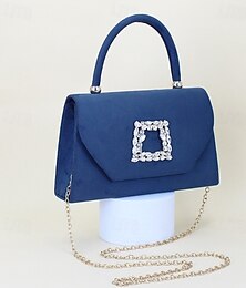 economico -borsa da sposa sera festa elegante matrimonio con colore puro borsa da sera con cristallo 2025