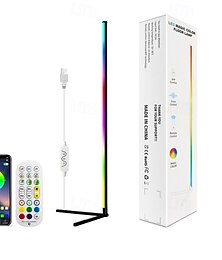 preiswerte -LED-Stehlampe, intelligente Ecklampe, funktioniert mit App-Fernbedienung, Stehlampe für Wohnzimmer, Gaming