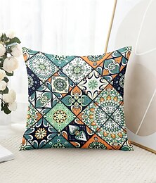 economico -Copripiumino decorativo bohemien Mandala 1PC morbido quadrato copertura cuscino per divano camera da letto soggiorno sedia