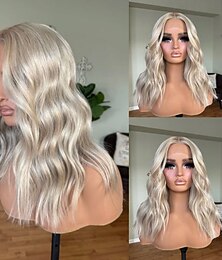 economico -Capelli umani Remy 5x5 Chiusura 13x4 Fronte in Pizzo Parrucca Caschetto corto Capelli brasiliani Ondulato Multicolore Parrucca 130% 150% Densità dei capelli con Capelli di Bambino Capelli Evidenziati