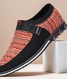 economico -scarpe casual slip-on da uomo, motivo ondulato vibrante, comfort leggero, calzature alla moda urbana