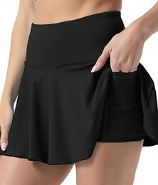 abordables -Jupe-culotte femme Jupe courte Pantalon de survêtement Jupe-culotte Mode Streetwear Décontracté Courte Taille haute Unie Ceinture élastique Confortable Doux Confortable Haute élasticité Extérieur