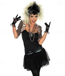 billige -Retro / vintage 1980erne fancy Cosplay kostyme Drakter Tutu Popstjerne Rocker Dame Maskerade Fest Pride-parade Pride måned Voksne Skjørte Hansker Sokker