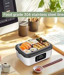 זול -תיבת אוכל חשמלית אלחוטית מחמם מזון 60w חימום מהיר עמיד בפני דליפות 1 ליטר