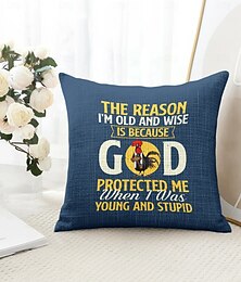 abordables -Coussin décoratif drôle citation 1PC doux carré housse de coussin canapé taie d'oreiller pour chambre salon canapé chaise