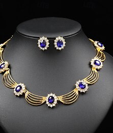 economico -Set di orecchini 1 Set Lega Orecchini Collana Per donna Moda Parure di gioielli Per Festival