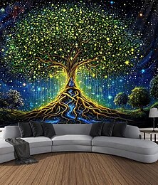 voordelige -Levensboom Hangende Wandtapijt Muurdecor Grote Wandtapijt Muurdecor Fotografie Achtergrond Deken Gordijn Thuis Slaapkamer Woonkamer Decoratie