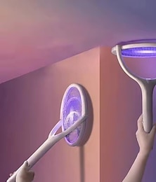 levne -5-in-1 elektrická komáří švihátka – Baterií poháněné raketa s LED lampou rychlé nabíjení odpuzovač mušek bezpečný izolační ABS design