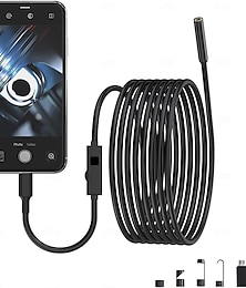 voordelige -endoscoopcamera met licht waterdichte slanginspectie-endoscoop met 8 led-lampjes 2,0 megapixel hd-camera voor ios &Android-telefoons