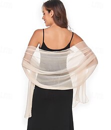 preiswerte -Damenumhang Elegant Ärmellos Polyester Hochzeit Schals Mit Unifarbe Für Party Frühling & Sommer